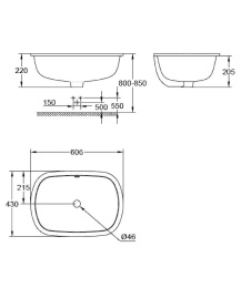 Раковина Grohe Eurosmart 60 встраиваемая, альпин-белый (39125001)