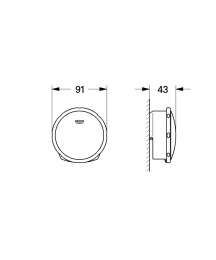 Наливной, сливной и переливной гарнитур, GROHE Talentofill, внешняя часть, хром, (19952000)