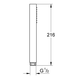 Ручной душ GROHE Euphoria Cube+ Stick, 1 режим, хром (27884001)