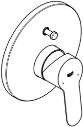 Смеситель для ванны GROHE BauEdge в комплекте с монтажной часть, хром (29079000)