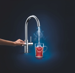 Комплект для кухни GROHE Red Duo с C-образным смесителем, бойлером M-Size и фильтром, хром (30083001)