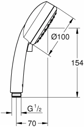 Ручной душ GROHE New Tempesta Cosmopolitan, 2 режима, хром (27571002)