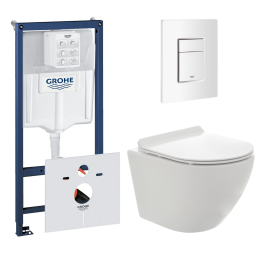 Комплект инсталляции GROHE 38772SH0 с унитазом AQUAme AQM2002PRO и сиденьем с микролифтом (NW0178)