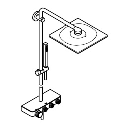 Душевая система GROHE Euphoria SmartControl System 310 Cube Duo с термостатом для душа, хром (26508000)