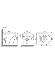 Комплект инсталляции GROHE Solido 3 в 1 с унитазом Форма CN3011 и звукоизоляционным комплектом (NW0819)