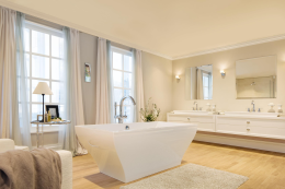 Внешняя часть смесителя для ванны GROHE Grandera напольного монтажа, хром/золото (23318IG0)