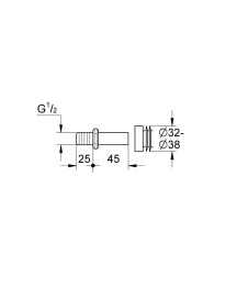 Наливной гарнитур для писсуара GROHE (37044000)