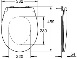 Унитаз напольный безободковый GROHE Bau Ceramic с бачком и сиденьем c микролифтом, альпин-белый (NW0076)
