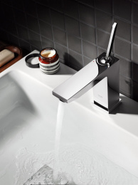 Смеситель для раковины GROHE Eurocube Joy с донным клапаном, M-size, хром (23657000/A), уцененный товар