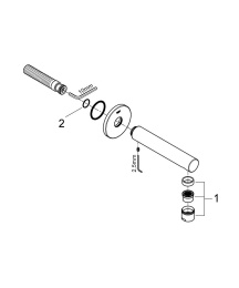 Излив для ванны GROHE Concetto, хром (13280001)