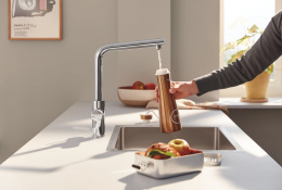 Смеситель для кухонной мойки GROHE Blue Pure Minta с функцией фильтрации, с фильтром в комплекте, хром (30589000)