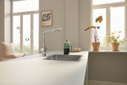 Смеситель для кухонной мойки GROHE Blue Pure Minta с функцией фильтрации, с фильтром в комплекте, хром (30589000)