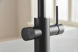 Смеситель для кухонной мойки GROHE Blue Pure Minta c вытяжным изливом, функцией фильтрации, без фильтра в комплекте, фантомный черный (30590KF0)