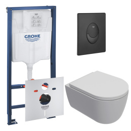 Комплект инсталляции GROHE Rapid SL 1000044 с унитазом AQUAme AQM2013PRO и сиденьем с микролифтом (NW0682)