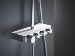 Душевая система GROHE Euphoria SmartControl System 310 Cube Duo с термостатом для душа, белая луна (26508LS0)