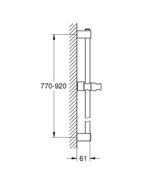 Душевая штанга GROHE Tempesta 900 мм, матовый чёрный (275242431)