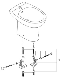 Биде напольное GROHE Bau Ceramic, альпин-белый (39432000)