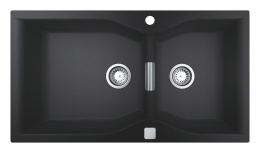 Мойка GROHE K700 с двумя чашами, 900 x 500 мм, черный гранит (31658AP0)
