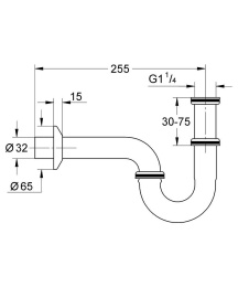 Сифон для раковины GROHE 1 1/4″, хром (28947000)