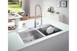 Мойка GROHE K800 с двумя чашами, нержавеющая сталь (31585SD1)