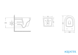 Унитаз Aquatek ТАУРУС подвесной с сиденьем с микролифтом, белый (AQ1580T-00)