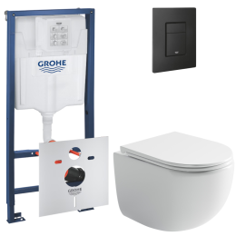 Комплект инсталляции GROHE Solido 3 в 1 с унитазом Пик CN4007 и звукоизоляционным комплектом (NW0779)