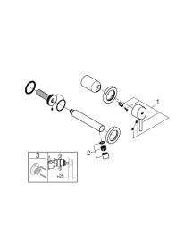 Внешняя часть смесителя для раковины GROHE Concetto на 2 отверстия, S-Size, хром (19575001)