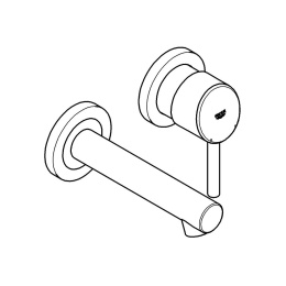 Внешняя часть смесителя для раковины GROHE Concetto на 2 отверстия, S-Size, хром (19575001)