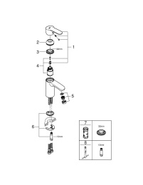 Смеситель для раковины GROHE Eurostyle Cosmopolitan, S-size, хром (3246820E)