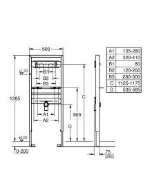 Система инсталляции для раковины и смесителя GROHE Rapid SL (1,3 м) (38546000)