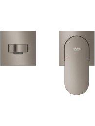 Внешняя часть смесителя для раковины GROHE Plus на 2 отверстия, M-Size, темный графит матовый (29303AL4)