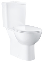 Унитаз напольный с бачком и сиденьем с микролифтом GROHE Bau Ceramic, альпин-белый (39346000)