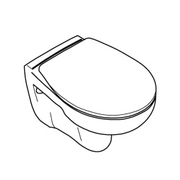 Унитаз подвесной с сиденьем с микролифтом GROHE Bau Ceramic, альпин-белый (39351000)