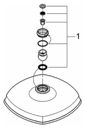 Верхний душ GROHE Rainshower Grandera, 1 режим, хром/золото (27974IG0)