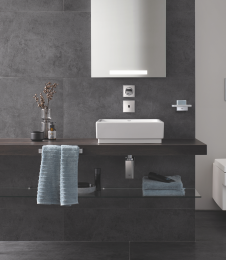 Раковина GROHE Cube Ceramic, свободностоящая, без перелива 40 см, альпин-белый (3948200H)