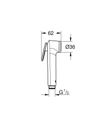 Гигиенический душ, GROHE Tempesta-F Trigger Spray 30, хром (27512001/U2), уцененный товар
