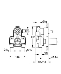 Корпус встраиваемого смесителя GROHE (34964000)