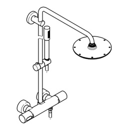 Душевая система GROHE Rainshower System 210 с термостатом для душа, хром (27032001)