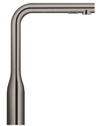 Смеситель для кухни GROHE Essence с вытяжным изливом 2jet, темный графит глянцевый (30504A00)