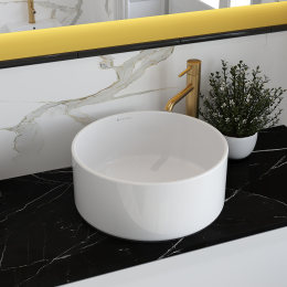 Раковина накладная Aqueduto ESPIRAL, D400, белый глянцевый (ESP0110)