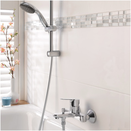 Душевой гарнитур GROHE QuickFix Vitalio Start 100, 1 режим струи, душевая штанга 600 мм, 5,7 л/мин, хром (27942000)