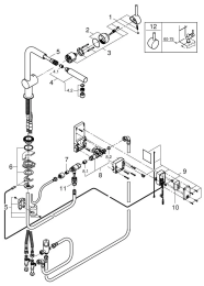 Смеситель для кухни GROHE Minta Touch сенсорный с вытяжным изливом, суперсталь (31360DC1)