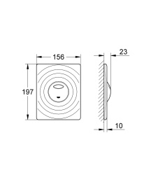 Панель смыва для унитаза GROHE Surf, 3 режима, хром (38861000)