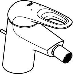 Смеситель для биде GROHE Eurostyle с донным клапаном, S-size, белая луна (33565LS3)