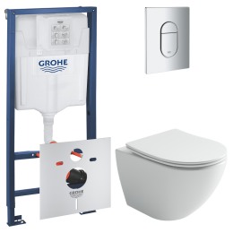Комплект инсталляции GROHE Rapid SL 3 в 1 с унитазом Метрополь CN4002T и звукоизоляционным комплектом (NW0843)