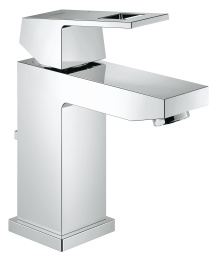 Смеситель для раковины GROHE Eurocube с донным клапаном и ограничением расхода воды, хром (2312700E)