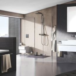 Душевая система GROHE Euphoria SmartControl System 310 Cube Duo с термостатом для душа, темный графит матовый (26508AL0)