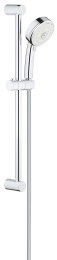Душевой гарнитур GROHE Tempesta Cosmopolitan 100, 4 режима струи, душевая штанга 600 мм, 9,5 л/мин, хром (27580002)