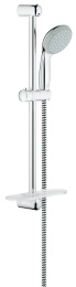 Душевой гарнитур GROHE Tempesta 100 с мыльницей, 2 режима струи, душевая штанга 600 мм, 5,7 л/мин, хром/серый (27926000)
