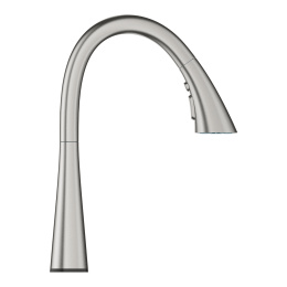 Смеситель для кухни GROHE Zedra Touch сенсорный с вытяжным душем 3jet, суперсталь (30219DC2)